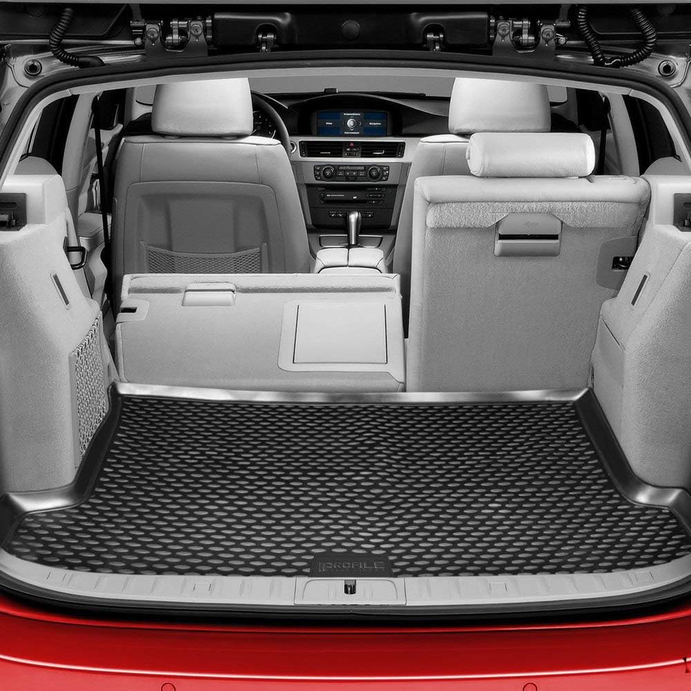 Westin 74-06-41045 Profile Custom Fit Cargo Liner Fits 2018-2022 Acadia Enclave Traverse Black All Weather Waterproof Heavy Duty Floor Mats