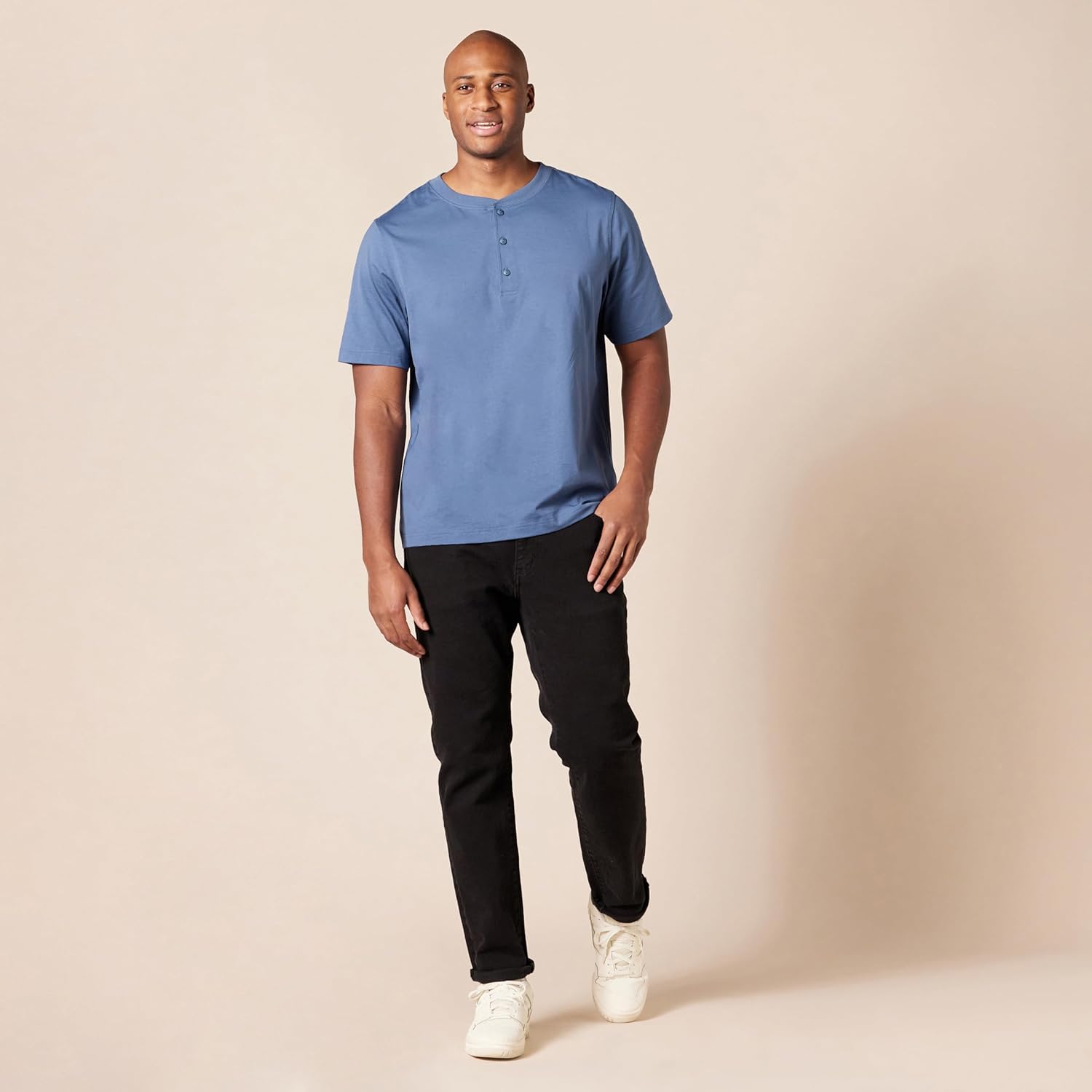 Amazon Essentials Men's Slim-Fit Short-Sleeve Cotton Henley T-Shirt, Pack of 2 - Image 7