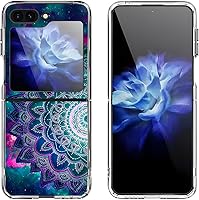 Vista 18 de Carcasa rígida para Samsung Galaxy Z Flip 5, funda protectora rígida a prueba de golpes para Samsung Galaxy Z Flip 5, diseño de mandala morado