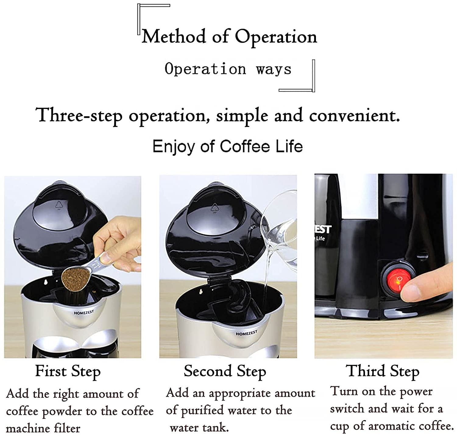 Home Accessories - Macchina per caffè Americano Monodose - Piccola ed Economica Macchina per caffè Americano per Ufficio, casa e Uso commerc