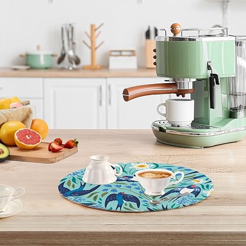 Miniatura 6 de 3 Pcs Trivet Table Runner Flying Swallows and Spring Flowers for Hot Dishes 15in Cotton Thread Weave Heat Resistant Hot Pad for Instant Pot