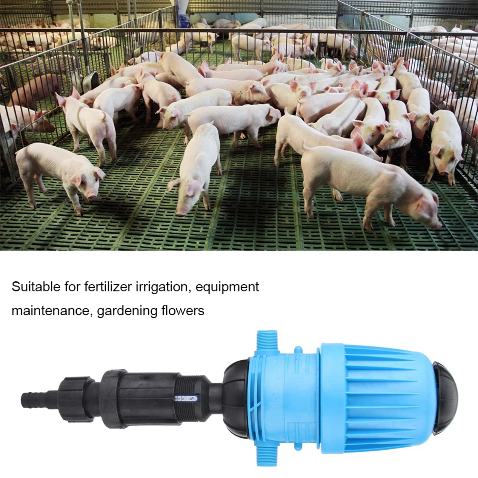 Cocoarm Distributore di Liquidi per Fertilizzanti, Strumento Proporzionatore di Iniettore Chimico per l'orticoltura Industriale, Materiale PP Robusto con Pompe Proporzionali Precise, Facili da