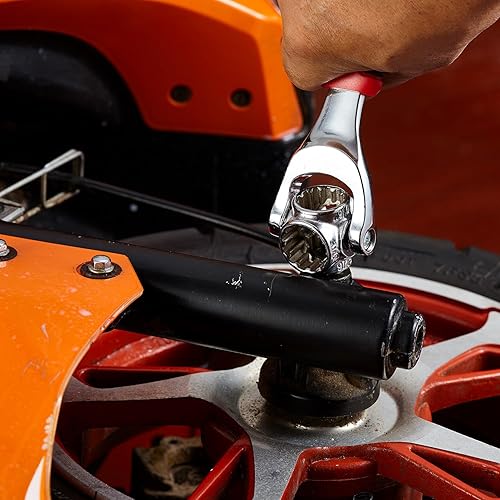 Miniatura 6 de Lichamp Llave de vaso 48 en 1, hueso de perro multifuncional flexible con mango de goma, cabezal giratorio de 360 grados, tamaño estándar para