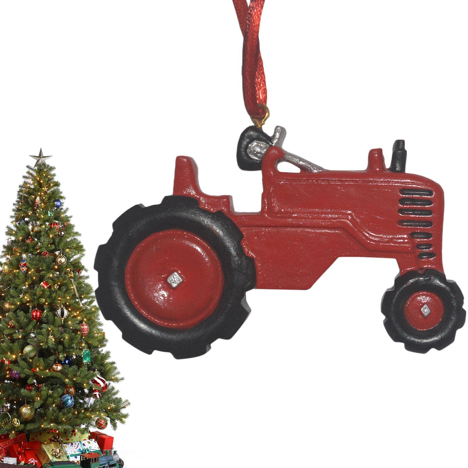 Lecerrot Farmhouse Tractor Ornaments - Tree Decorations, Garden Baubles, Resin Craft Pendants