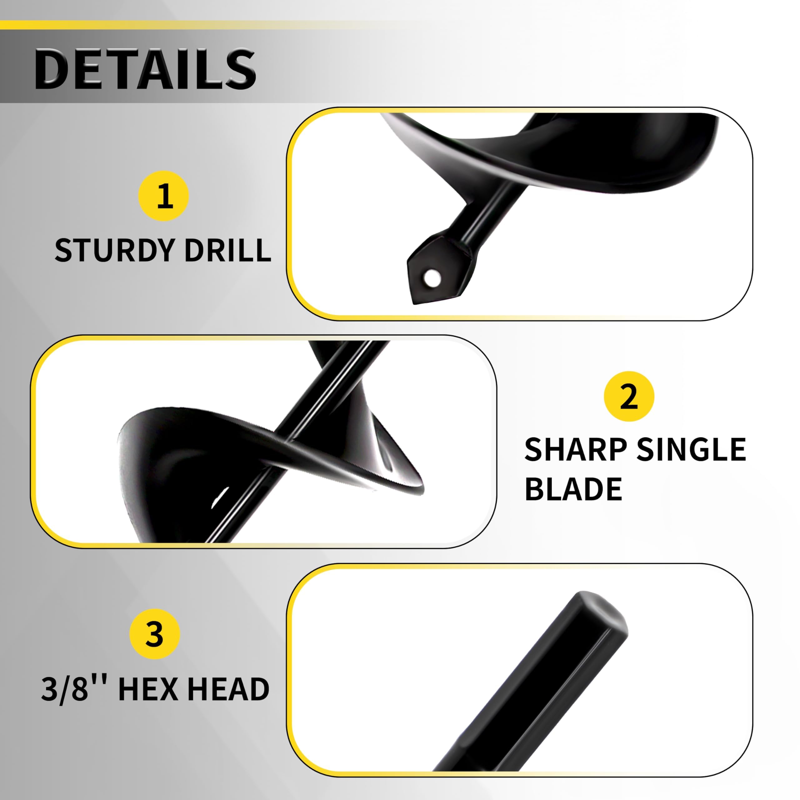 2”x32“ Heavy-Duty Planting Auger Drill Bit M12147