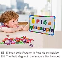 Vista 2 de Letras magnéticas del alfabeto en español e inglés y números ABC imanes pizarra, letras españolas y números magnéticos para niños, juguetes
