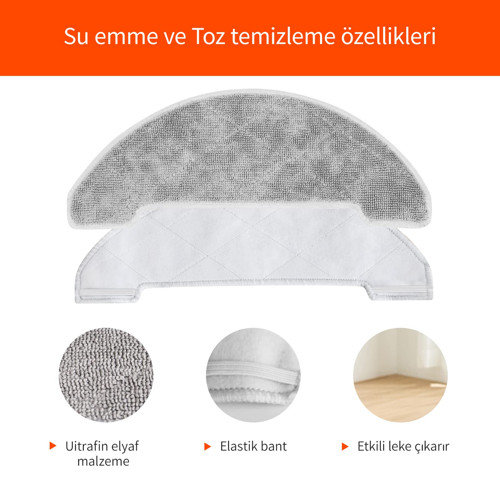 Ultenic D5s Pro Mikrofiber Paspas, 3 Adet
