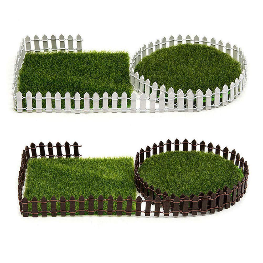 Sarini Confezione 2 Kit Recinzione In Miniatura In Legno Per Casa Delle Bambole, Fai Da Te, Giardino Fatato E Gnomi - Modellabile E Personalizzabile