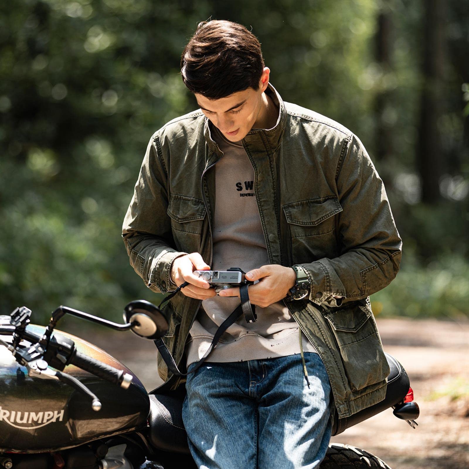 ZXCL 2021 Autumn New Vintage Jacket Men Oversize Military Field