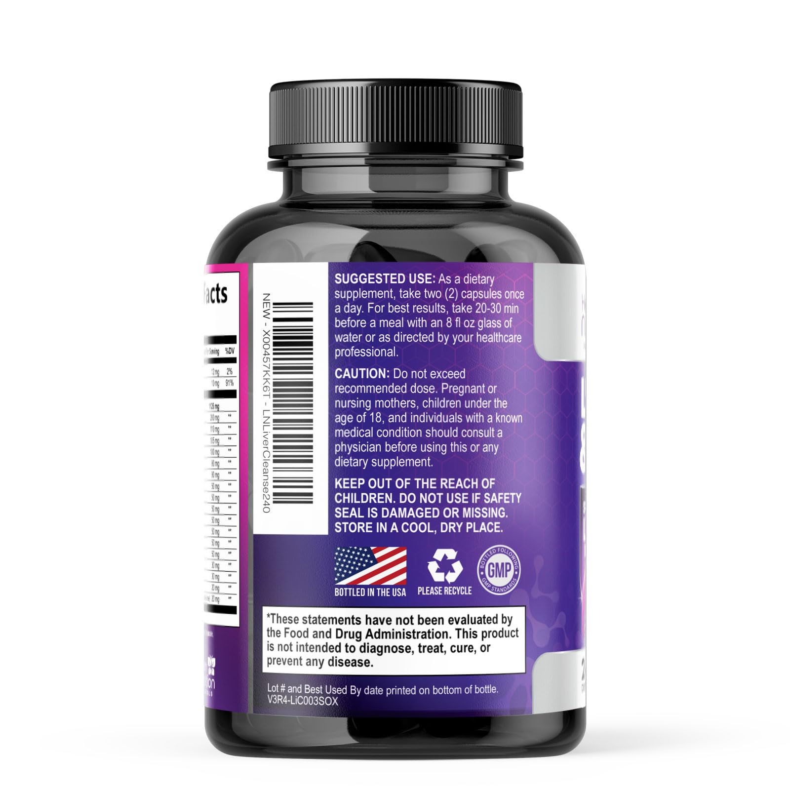 Liver Cleanse Detox & Repair Supplement - 1100mg Herbal Liver Complex - Milk Thistle with Silymarin, Dandelion, Artichoke Extract, Turmeric & Beetroot - Natural & Gentle Liver Support - 240 Capsules — Amazon image 8