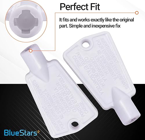 Miniatura 5 de BlueStars Llave de repuesto para cerradura de puerta de refrigerador, ultra duradera, ajuste exacto para congeladores Frigidaire Kenmore Electrolux