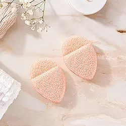 2 peças de limpeza de luvas reutilizáveis esponjas esfoliantes para o rosto