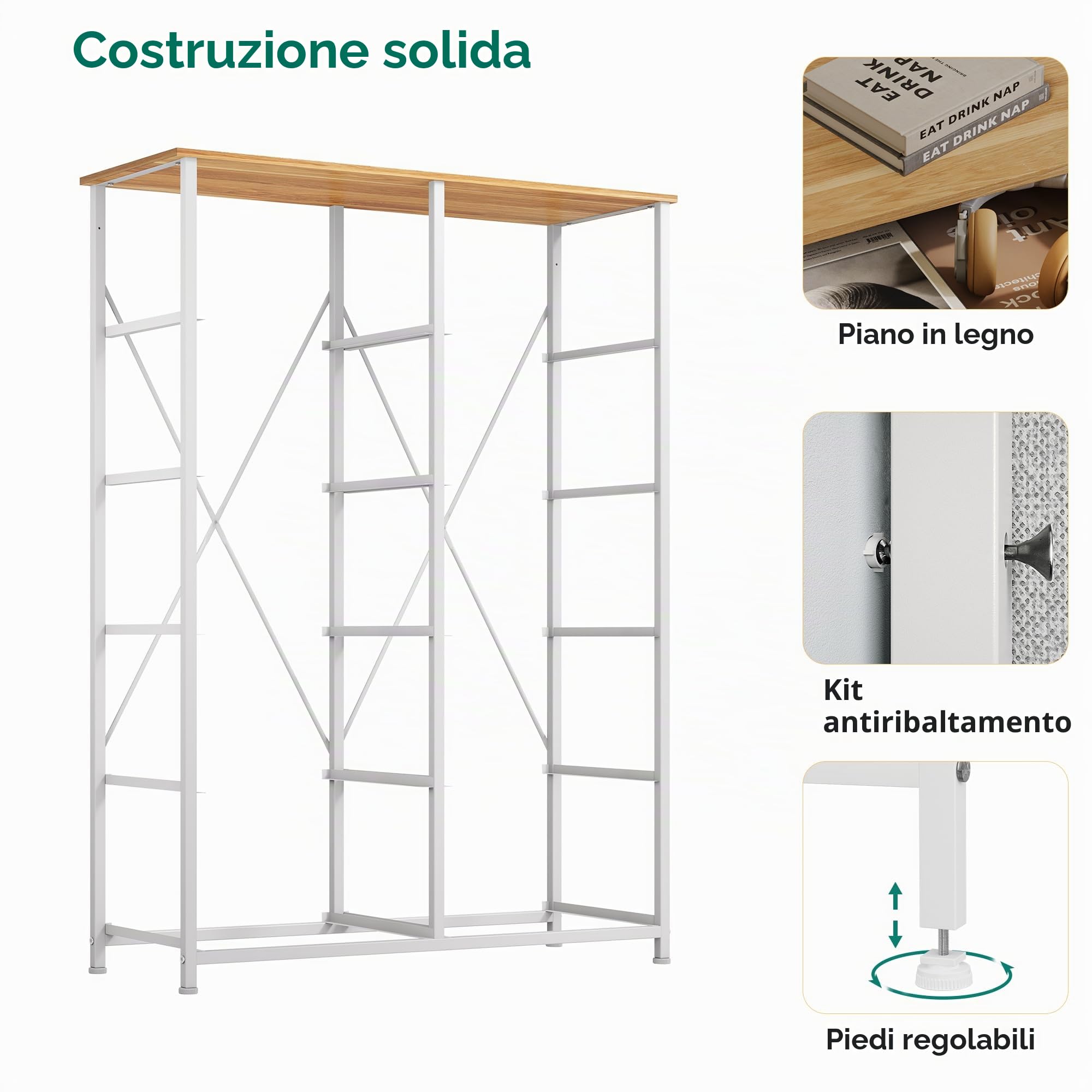 YITAHOME Cassettiera in tessuto con 10 cassetti,Struttura in Metallo, Cassettiera Salvaspazio Camera da Letto,per Soggiorno, Ingresso, Corridoio, Cameretta e Ufficio,Grigio Freddo