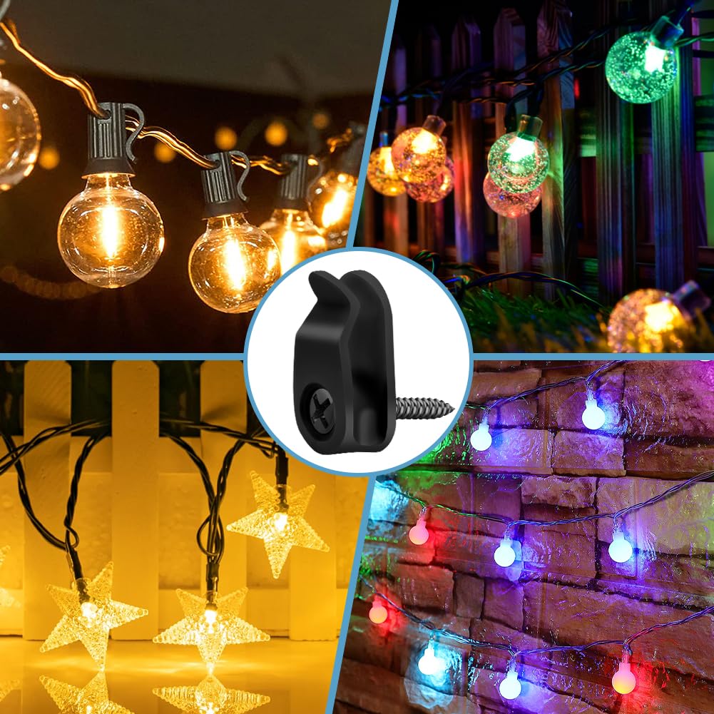 HOTUT Ganci a Vite Q-Hanger, 20 Pcs Ganci da Soffitto a Vite in Metallo, Ganci per Luce Esterna Interni, Ganci Avvitabili per Interni Esterni Appendere Piante in Vaso, Decorazioni Natalizie, Lanterne