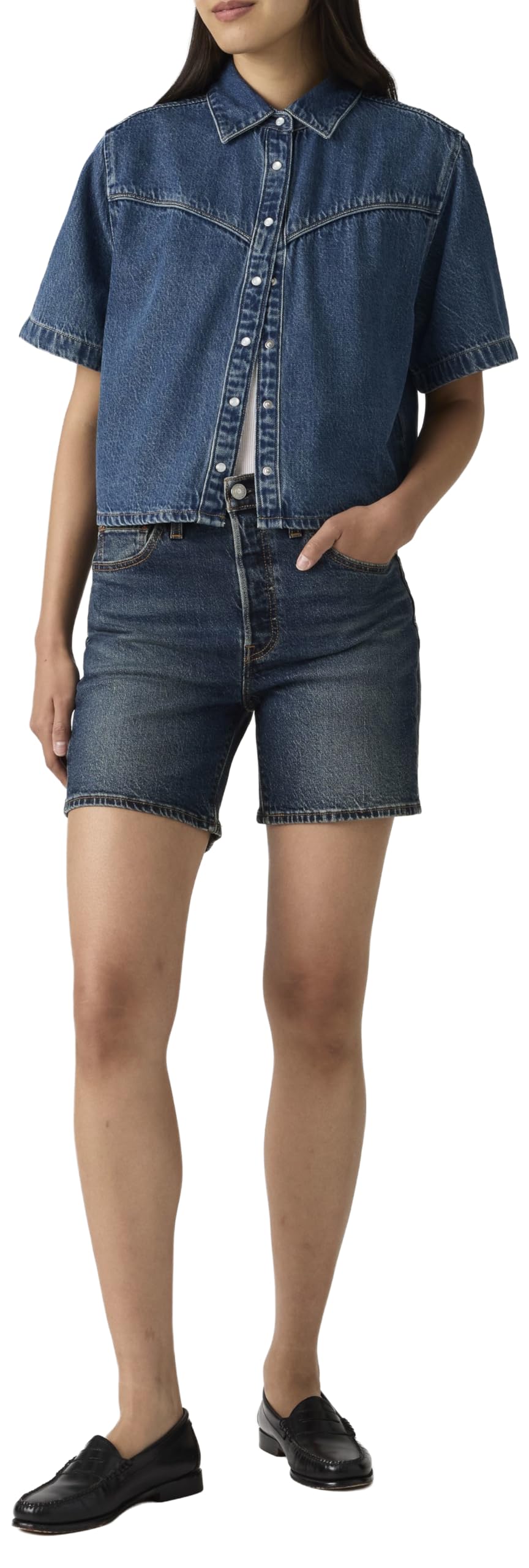 Levi's Damen Shorts 501 Mid Thigh Short Lw