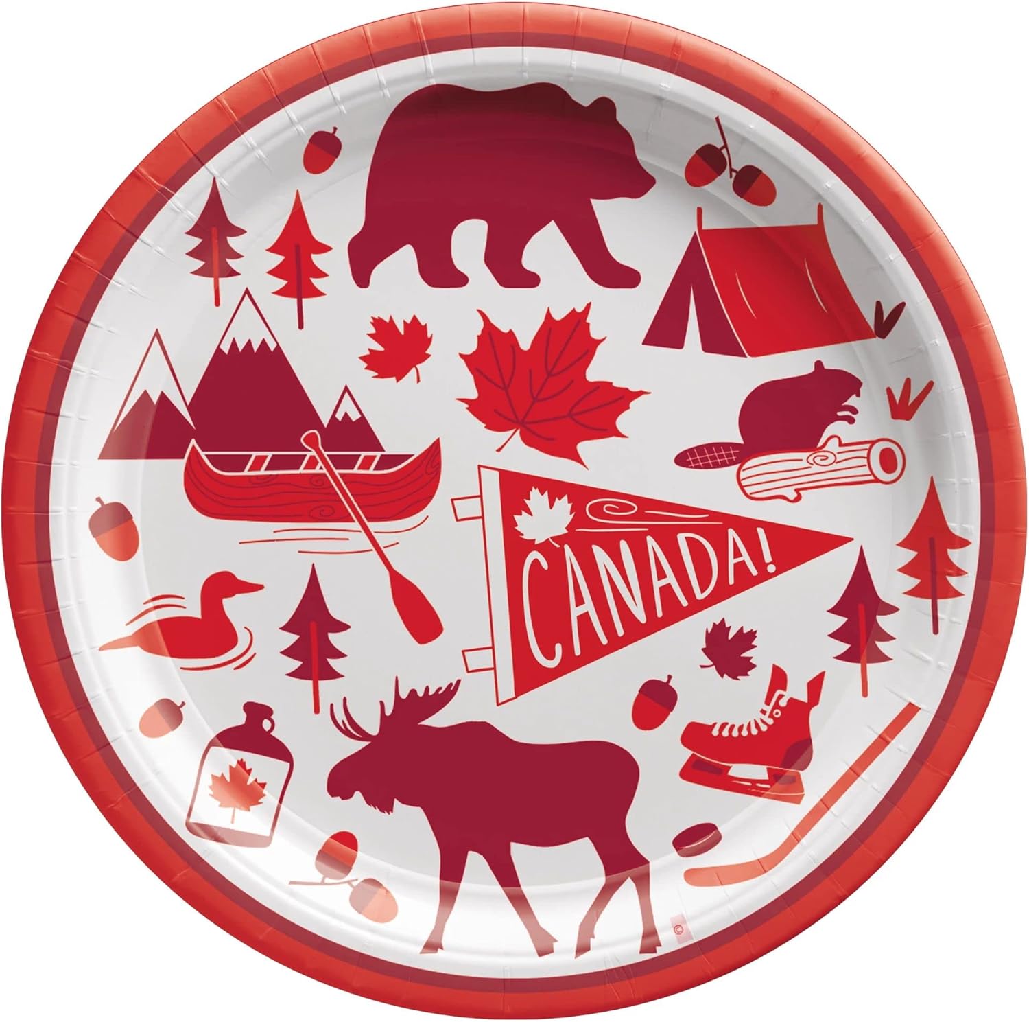 Amscan Canadian Pride Paper Plates