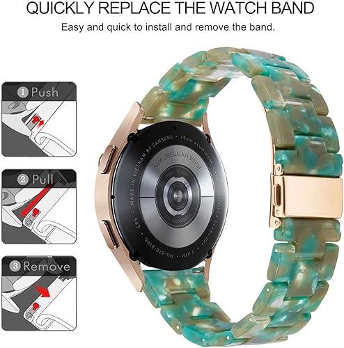 Vista 171 de Correas compatibles con Samsung Galaxy Watch 7 / FE / 6/6 Classic / 5/5 Pro / 4/4 Classic / 3 de 1.614 in / Huawei GT3 de 1.654 pulgadas, 0.787