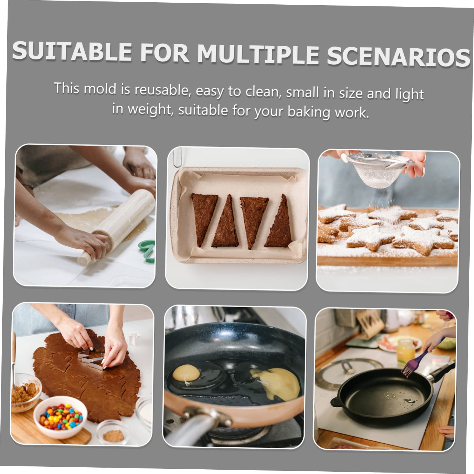 ABOOFAN 5juegos Cortadores De Galletas y Fondant De Moldes De Decoración para Pasteles y Galletas De Horneado para Bodas y Cumpleaños Material Resistente y