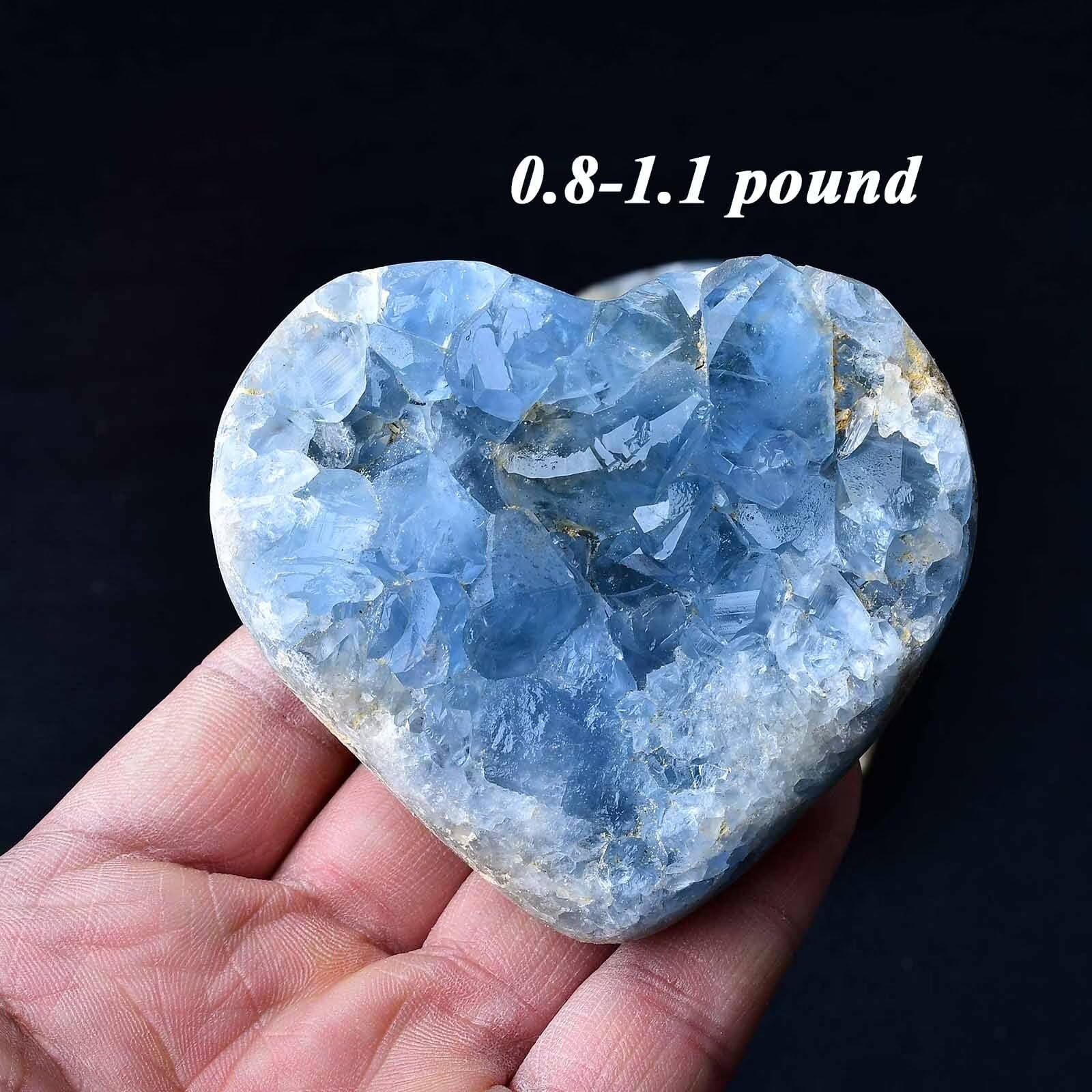 Amazon.co.jp: FZBHRO 特大ブルーセレスタイト ジオード ハート