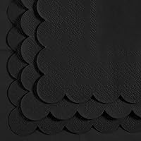 Vista 7 de 100 paquetes de servilletas de cóctel de 2 capas con borde festoneado, servilletas de postre plegadas de 5 x 5 pulgadas, servilletas desechables