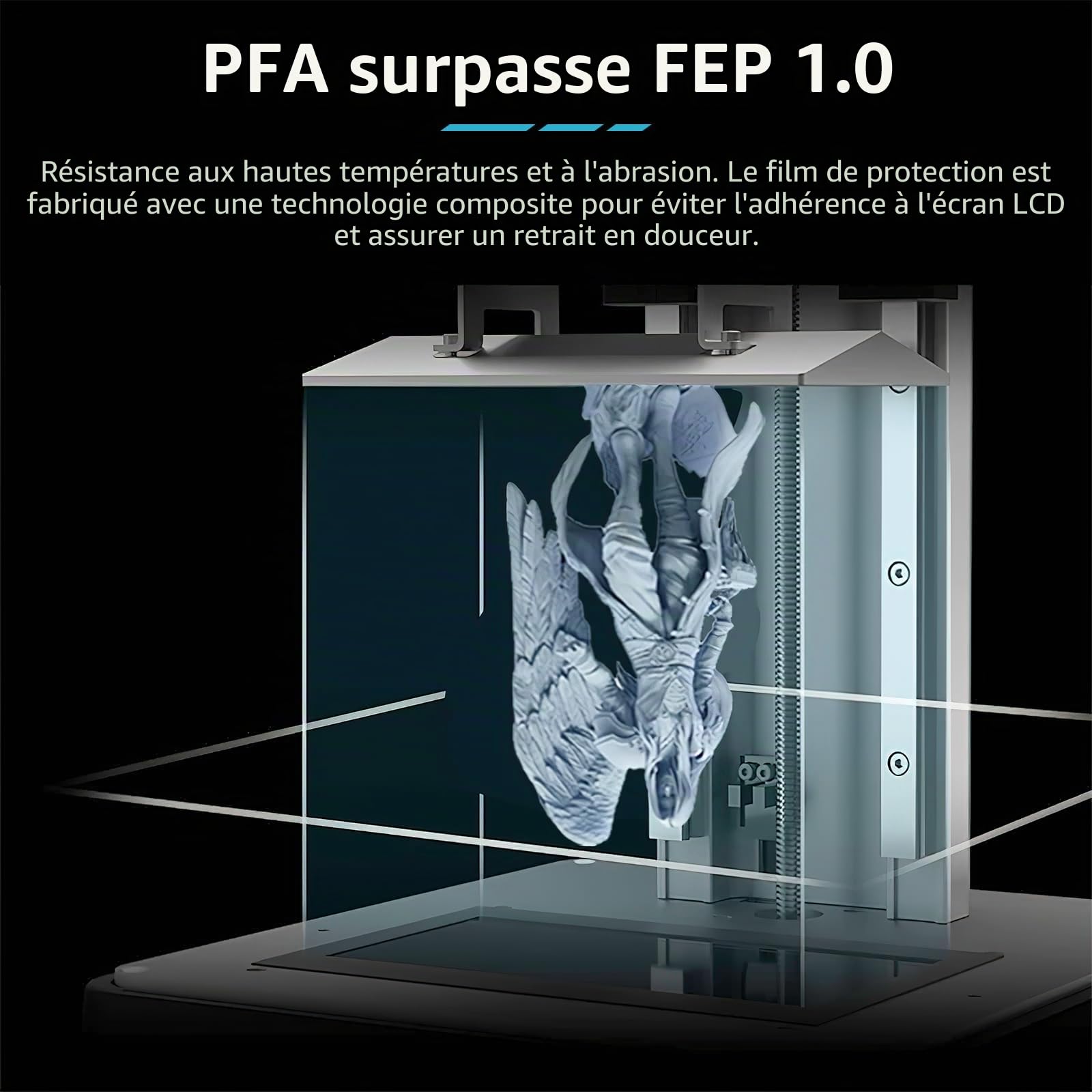 Saturn 4 Ultra PFA Release Liner Film 5PCS 273x176mm for | Elegoo Saturn 2 3 4 Ultra 4 Ultra 16K Resin Imprimantes 3D Haute Transmittance de la Lumière & Haute Vitesse d'Impression