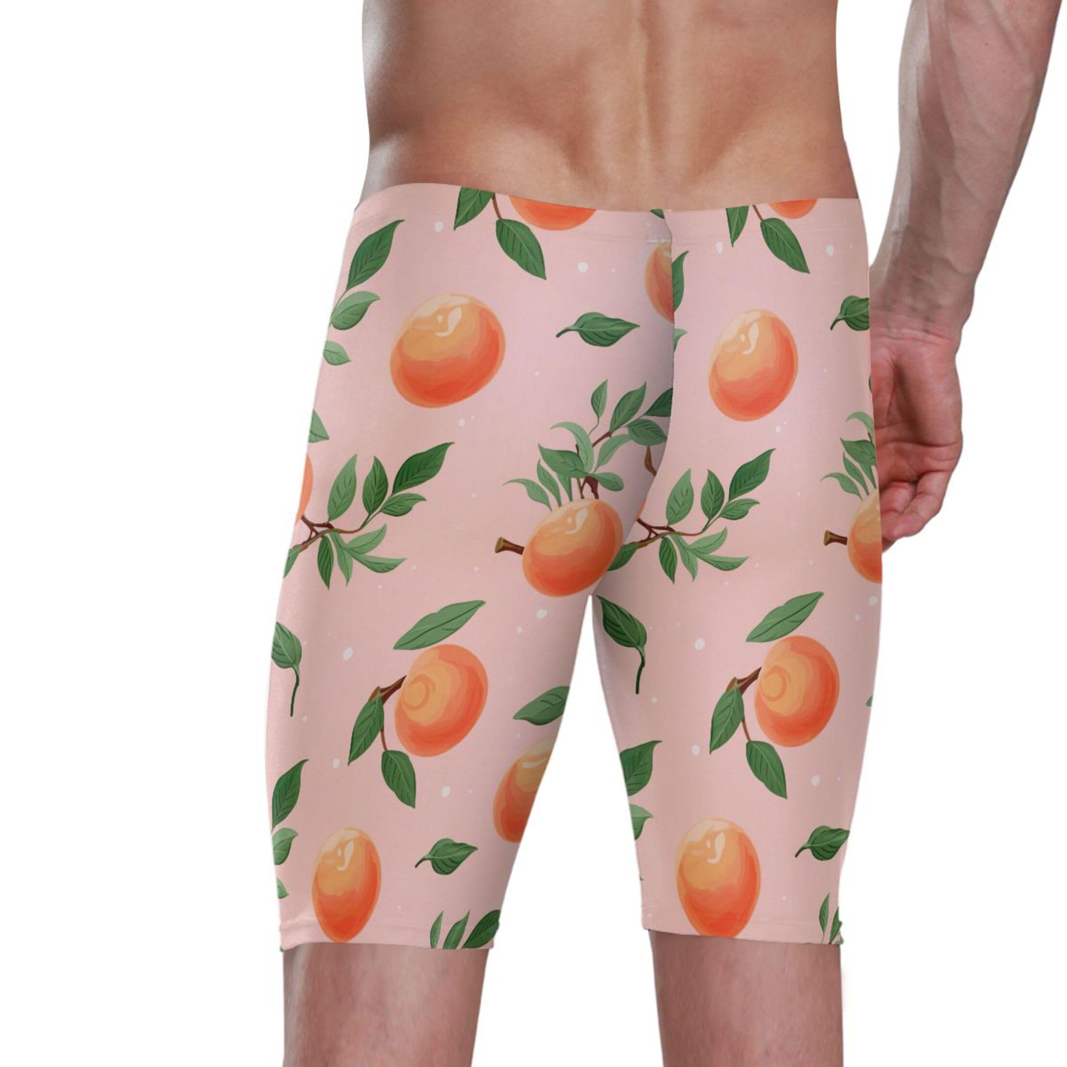 UMIRIKO Peach Fruit Men's Swimsuit Swim Jammers L B0401926