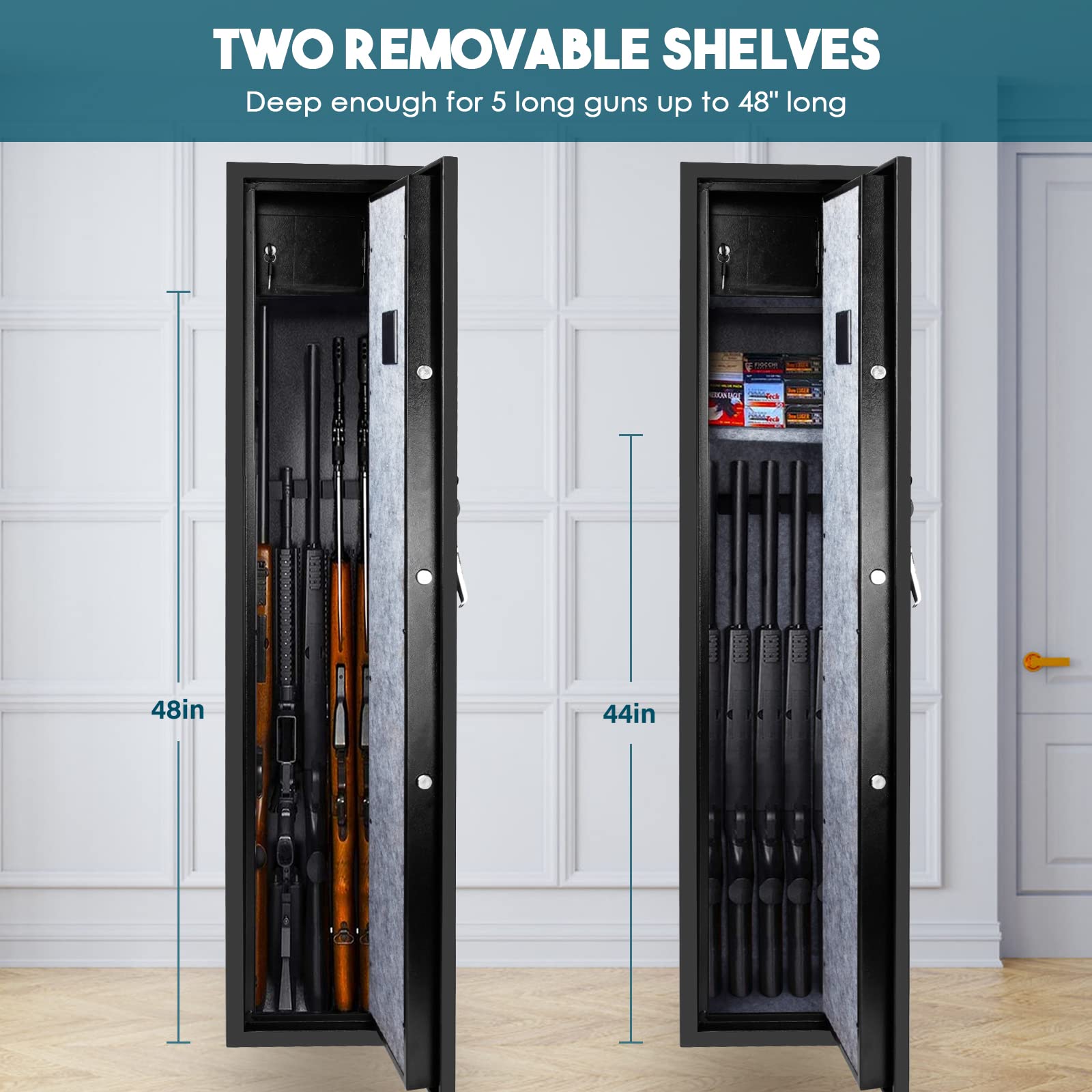 Buy Riddost Rifle Safe, Gun Safes for Home Rifle and Pistols, Quick