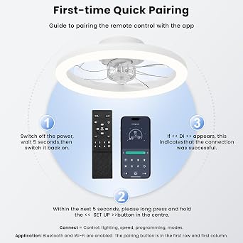 Nalezuns Ceiling Fans with Lights and Remote, 40cm Low Profile Ceiling Fan, 3000-6000K Dimmable Modern Flush Mount LED Fan Light, 6 Wind Speeds, White Modern Ceiling Fans with Lights for Bedroom [Energy Class A]