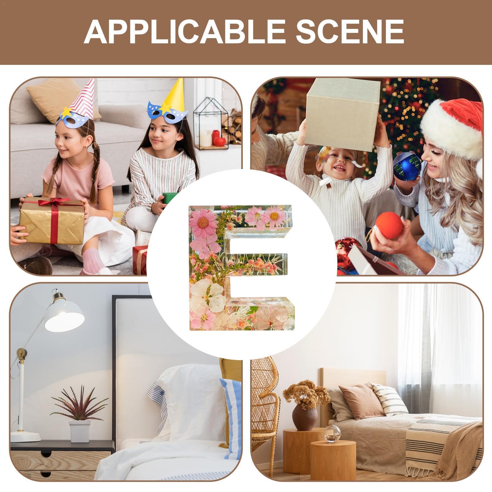 Amazon.co.jp : レジンナイトライトレター、ドライフラワー