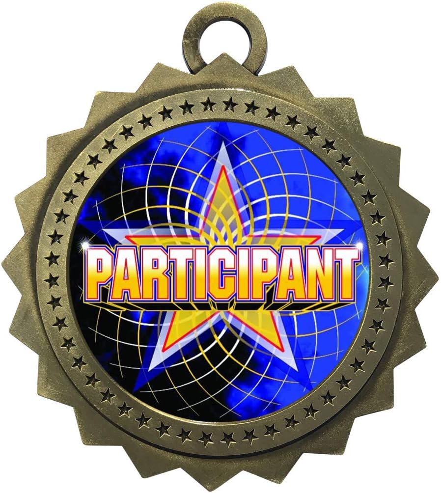 1 to 50 Packs Participant Gold Medals Trophy Award with Free Custom Engraving D03-FCL520