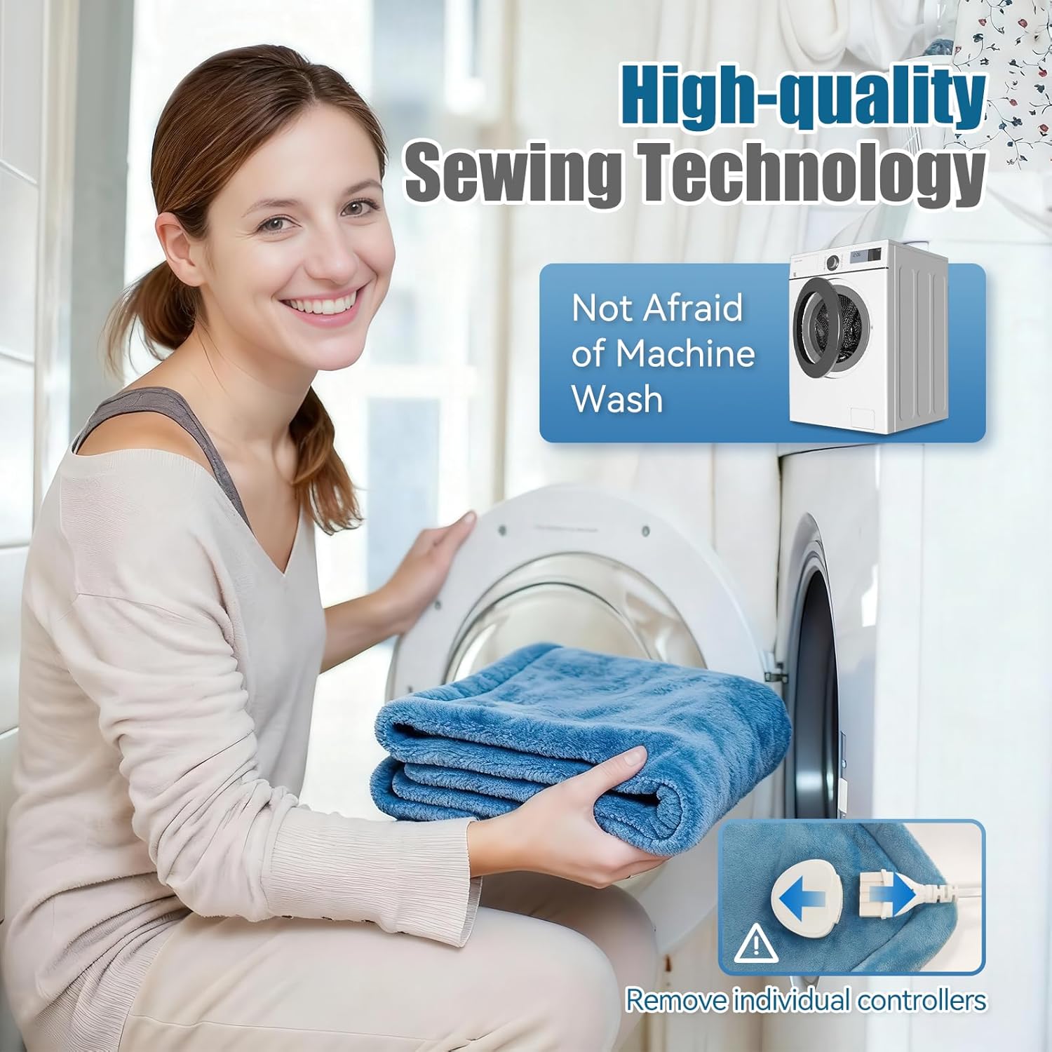 Weighted Heating Pad for Neck & Shoulders - 6 Heat Settings, 4 Timers, Auto Off - Electric Heating Pad for Back Pain Relief - Gift for Women/Men, Mom/Dad, Birthday, Christmas