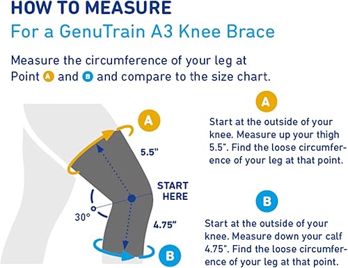 Miniatura 4 de Bauerfeind GenuTrain - Rodillera derecha A3  Rodillera de compresión de punto transpirable para aliviar el dolor y la hinchazón de osteoartritis,
