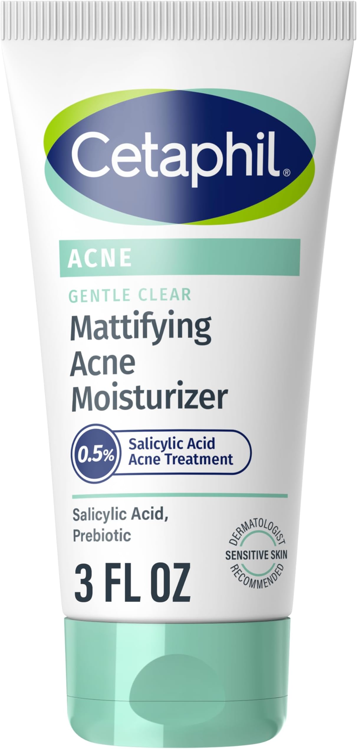 Face Moisturizer, Gentle Clear Mattifying Acne Moisturizer With 0.5% Salicylic Acid, Hydrates and Treats Sensitive Acne Prone Skin, Skin Care for Sensitive Skin, 3oz