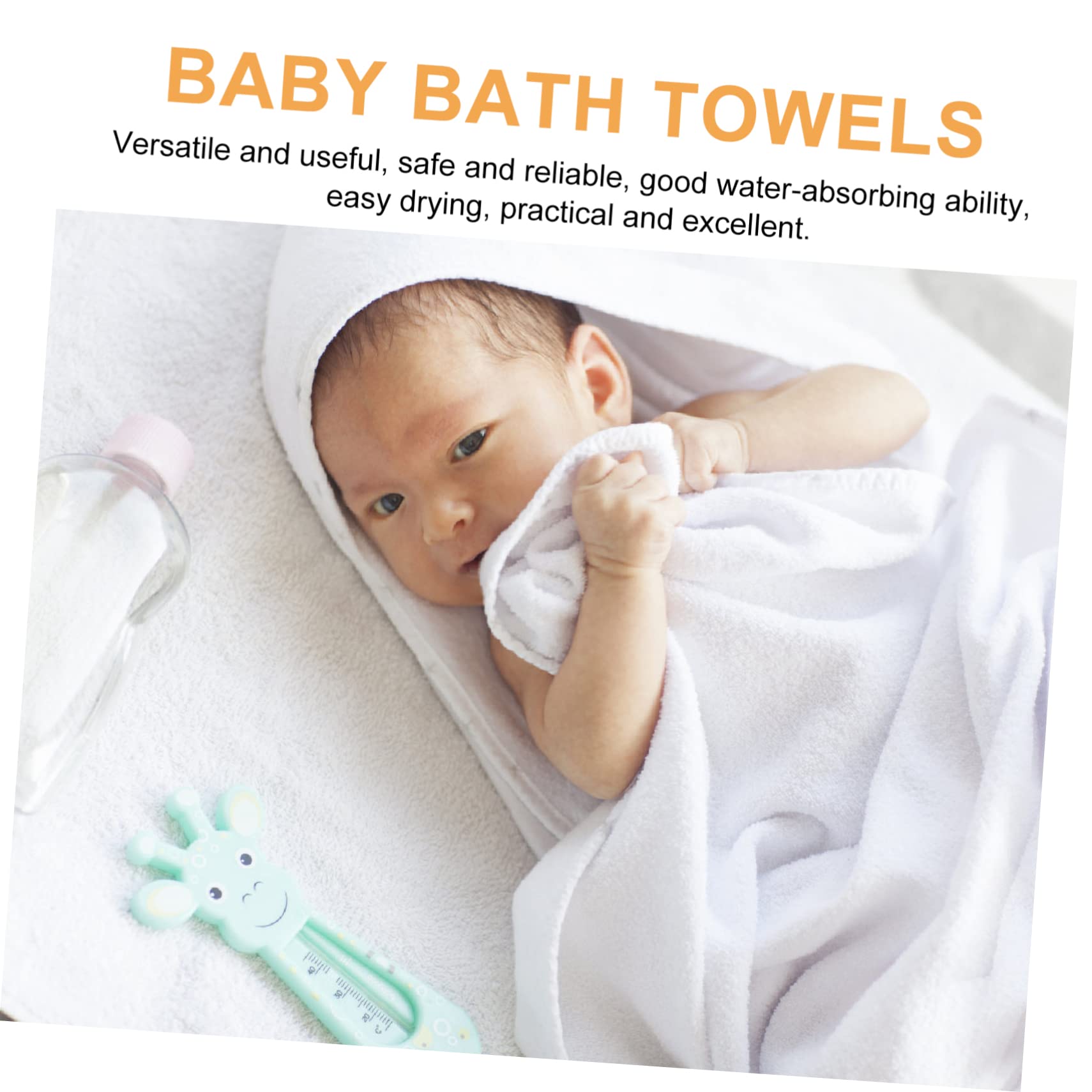 Toddmomy Cotton Baby Bath Towel Poncho Hood 2 Pack and Comfortable for Infants Toddlers