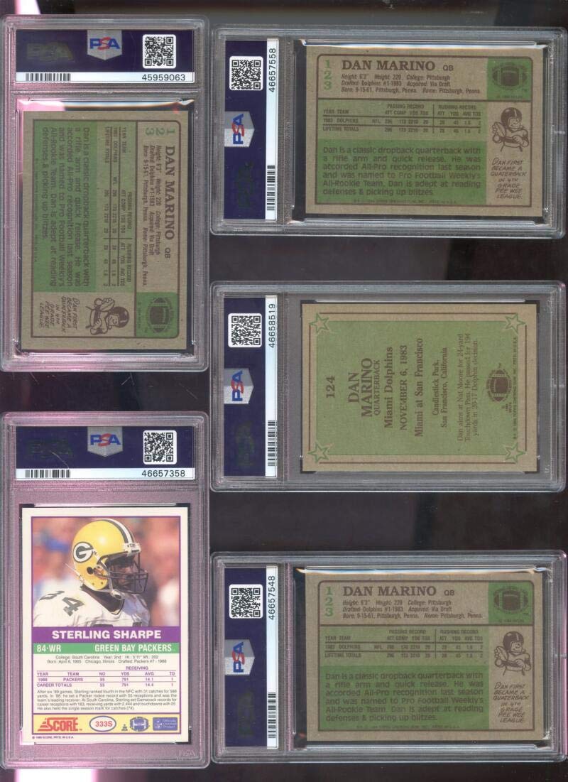 Amazon.com: 1984 Topps #123 Dan Marino RC ROOKIE RC PSA 8.5 Graded