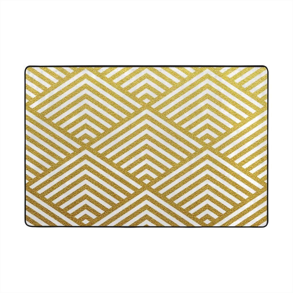 Grand tapis de sol design aux lignes scintillantes pour sublimer le sol de votre cuisine