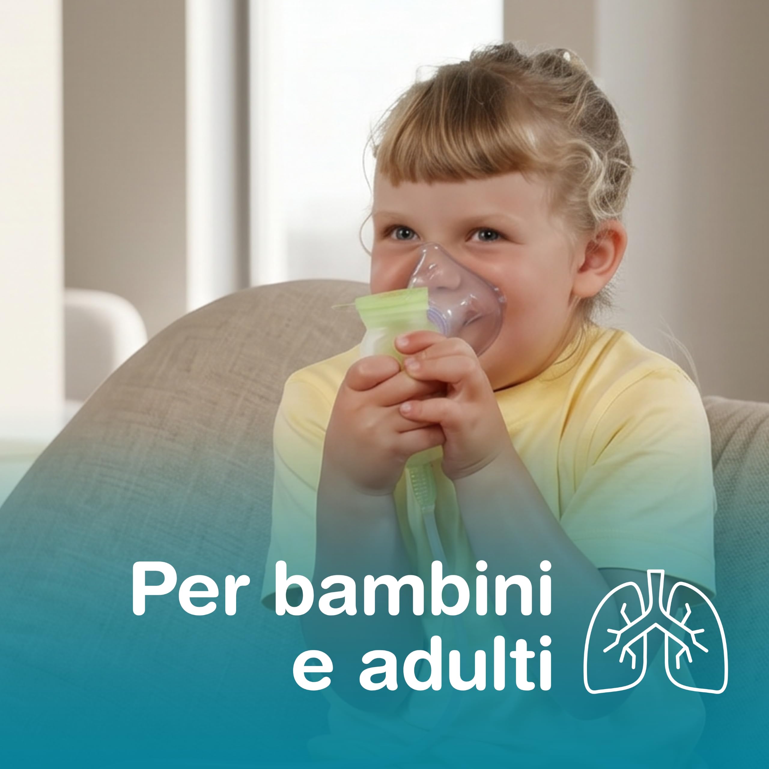 Colpharma Air 110 Family Aerosol per Uso Occasionale – Apparecchio per Aerosolterapia Domestica