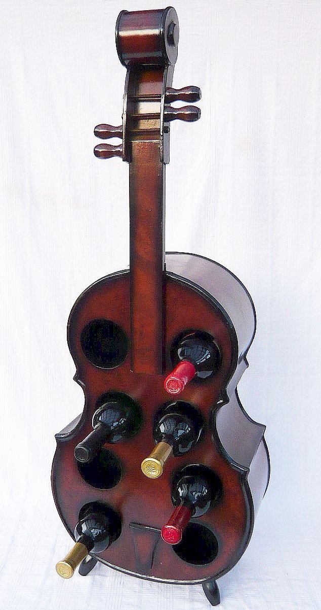 DanDiBo stojak na wino CELLO uchwyt na butelki półka na butelki stojak na butelki wykonany z drewna