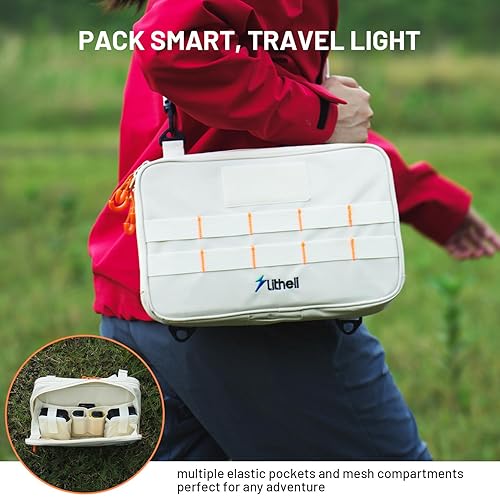 Miniatura 7 de Litheli Cargador de panel solar portátil de 24 W, mini panel solar plegable para camping, senderismo y uso en ventanas, IP54 impermeable, USB