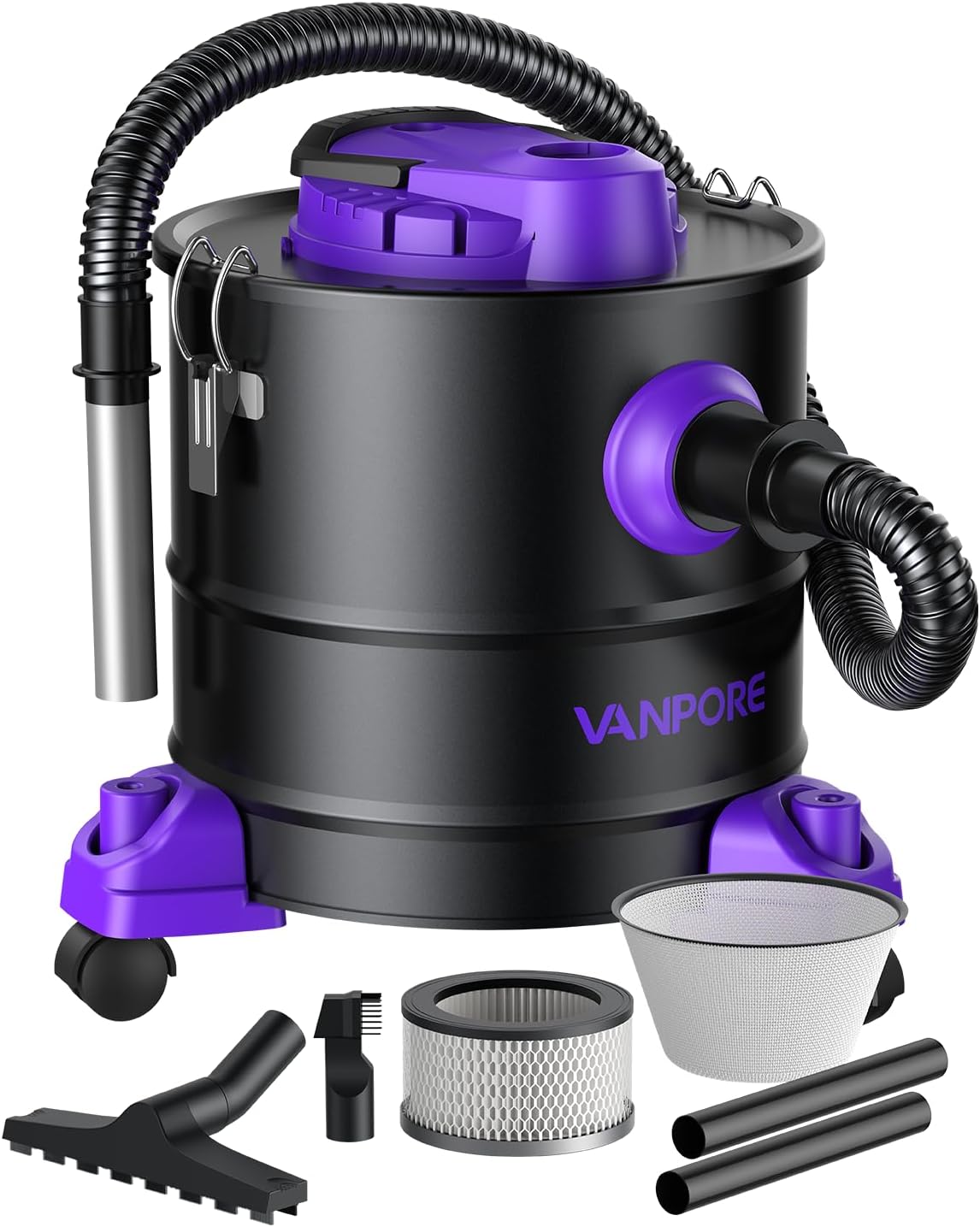 VANPORE Ash Vacuum for Pellet Stoves: 5.2 Gallon Fireplace Ash Vac with 1200w Powerful Suction