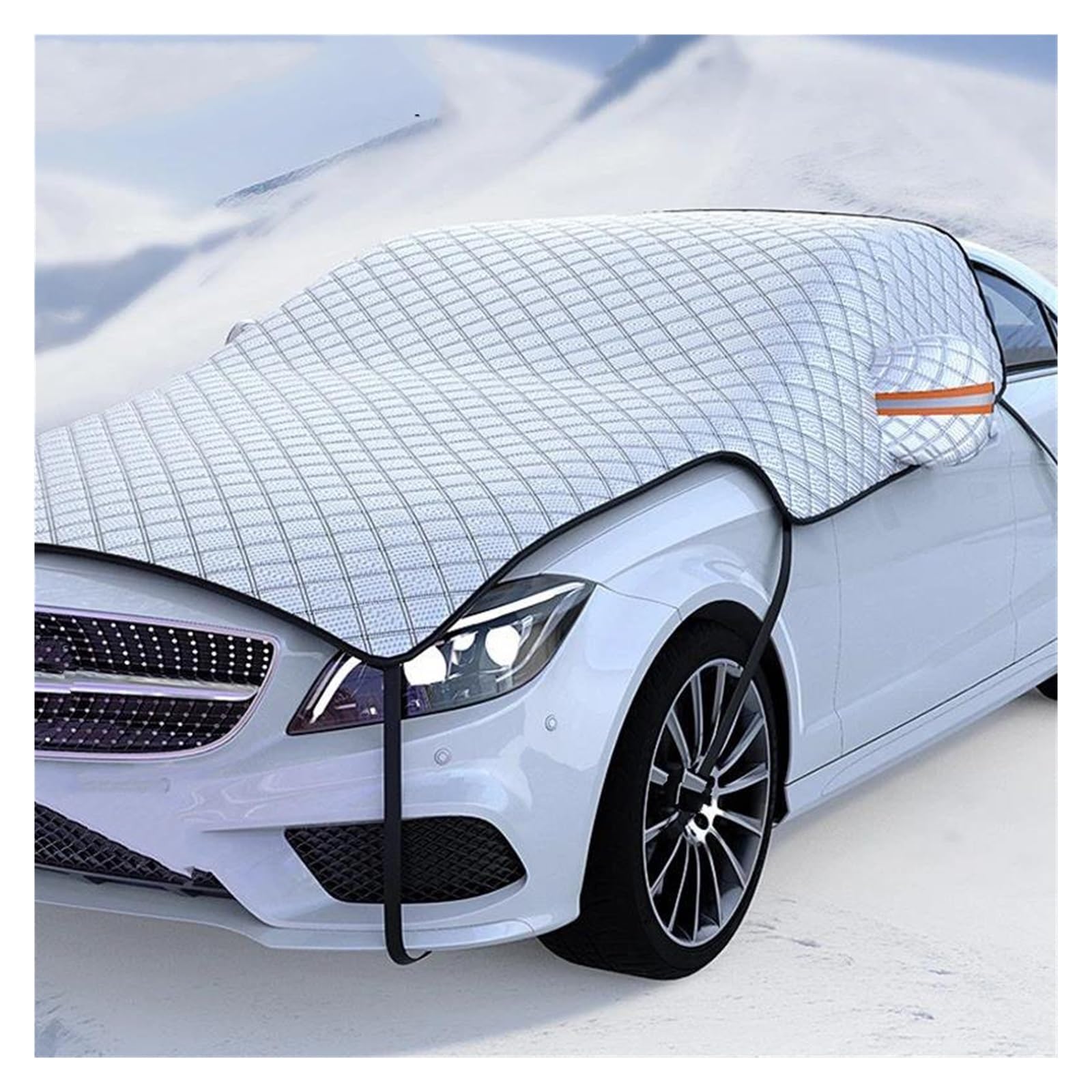 Protection Pare-Brise Avant Pare-Brise De Voiture d'hiver, Couverture De Neige Entièrement Enveloppée, Pare-Brise Anti-Gel, Bâche De Voiture Universelle pour SUV Berline