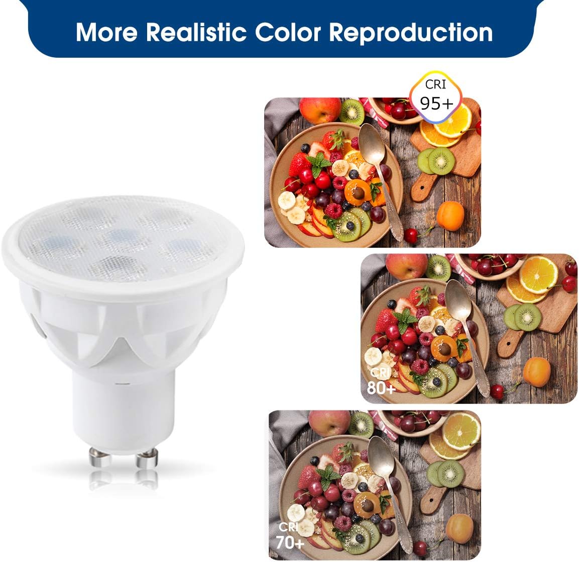 Suреr Chеар 🛒 LOHAS GU10 LED Dimmable Bulb, 50W Halogen Bulbs Equivalent, Daylight 5000K GU10 Light Bulb, UL Listed, 6W, 500 Lumen Track Lighting, 30° Spot Light for Kitchen Recessed Lights, 10Pack(Update Version)