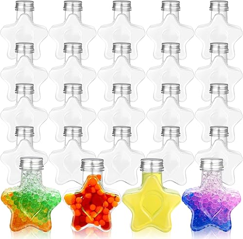Miniatura 1 de 24 botellas sensoriales de plástico vacías con tapas de aluminio rellenables, botellas de agua de plástico transparente, tarro de plástico para