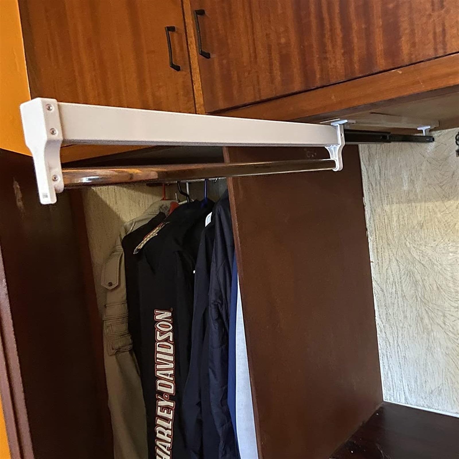 Varilla de armario telescópica para almacenar pantalones ahorro espacio LWX