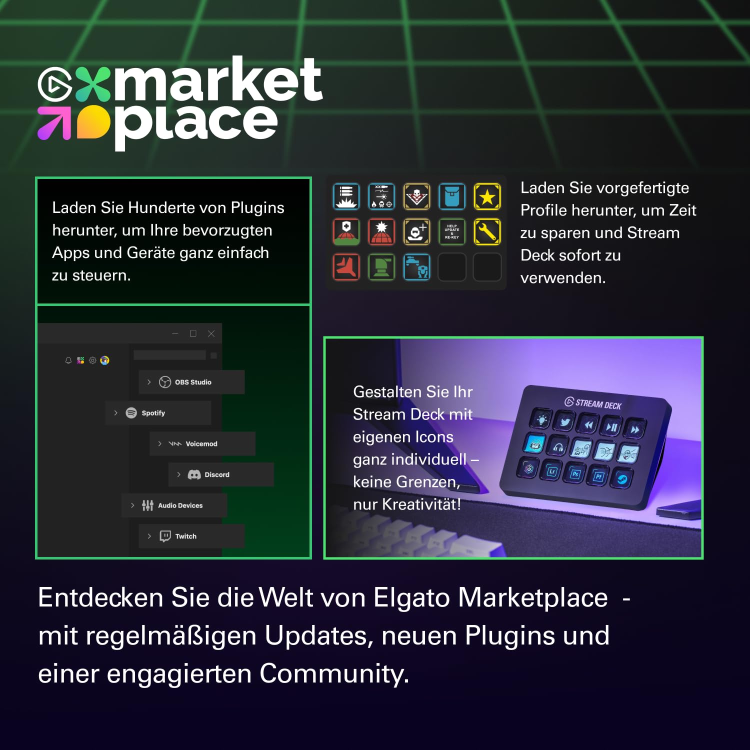 Elgato Stream Deck MK.2 – Studio-Controller, 15 Makrotasten, auslösen von Aktion in Apps und Software wie OBS, Twitch, YouTube und anderen, für Mac und PC