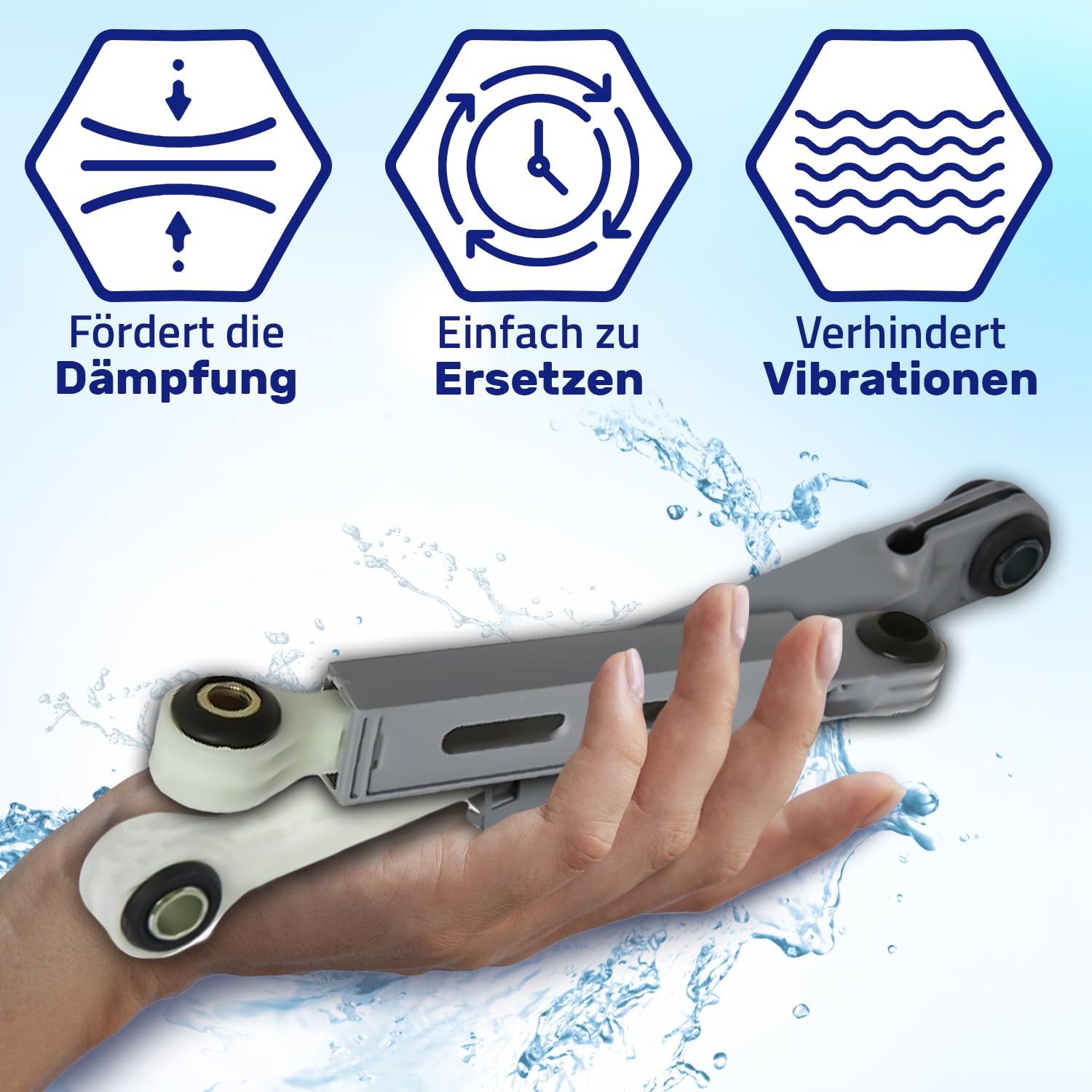 Reparatursatz 2 Stück Stoßdämpfer Waschmaschine 150 mm 8 mm 90N mit 4 Dichtungen und Schmierfett mit dem Originalcode 00673541 00742719 für Bosch für Siemens - Garantie 5 Jahre - ONIX TECH Reparatursatz 2 Stück Stoßdämpfer Waschmaschine 150 mm 8 mm 90N mit 4 Dichtungen und Schmierfett mit dem Originalcode 00673541 00742719 für Bosch für Siemens - Garantie 5 Jahre - ONIX TECH