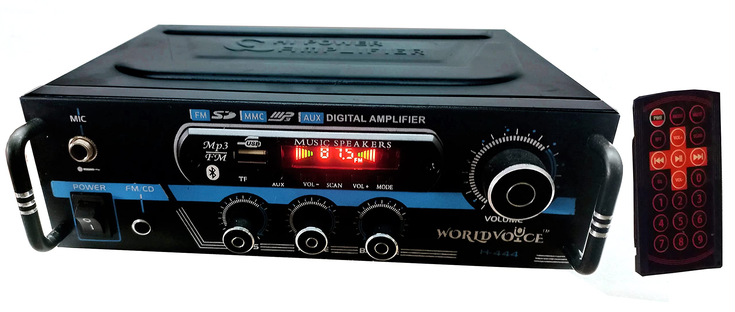 Buy World Voice Bluetooth Power Amplifier with 4440 Double IC with FM