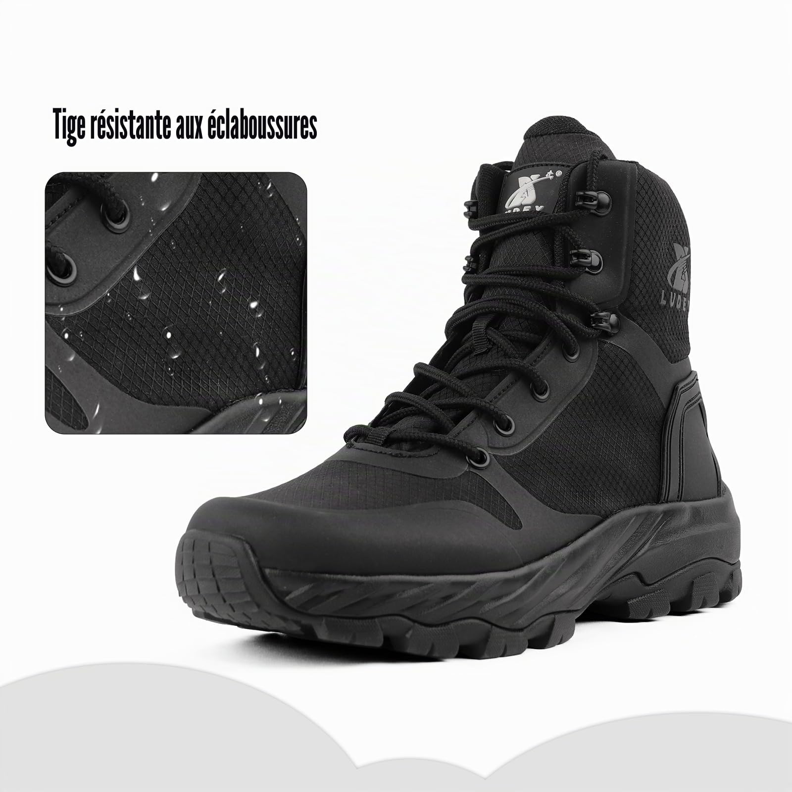 Léger Rangers Bottes Militaire Homme Fermeture Éclair Latérale YKK Durable Chaussure Bottes de Police Bottes de Combat Tactique Respirantes