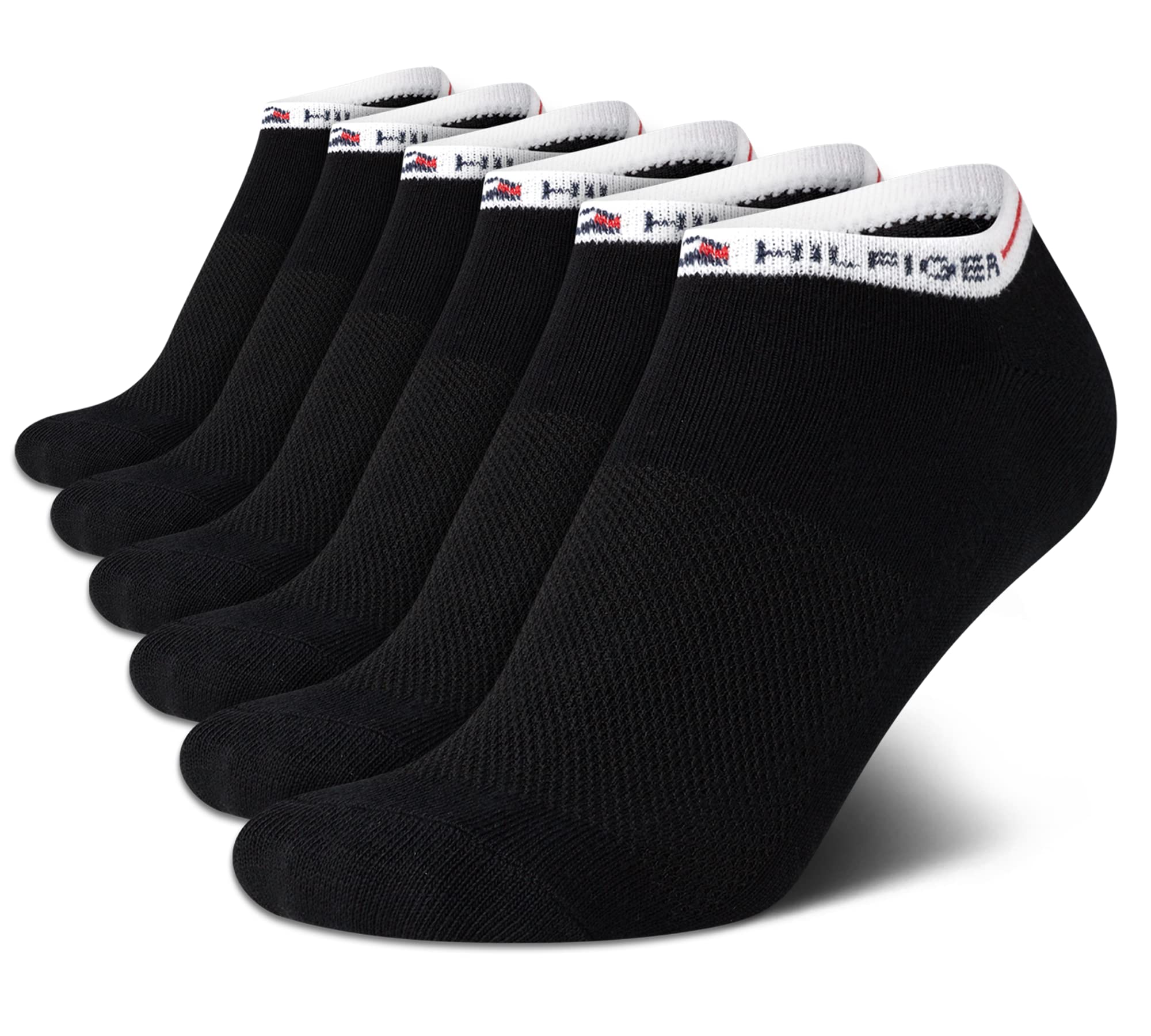 Tommy Hilfiger Womens No Show Socks - 6 Pack Soft Cotton Blend Low Cut Liner Socks for Sneakers, Loafers, Flats (Size: 4-10)