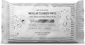Beyoung – Lenço Micellar de Limpeza Facial 25 Unidades | Remove Maquiagem e Impurezas | Hidrata, Purifica e Suaviza | Uso Diário Dia e Noite | Livre de Álcool e Parabenos, Todos os Tipos de Pele